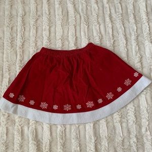 Hanna Andersson Youth Red Snowflake Skirt ❄️ Size 110 (4-6 yrs old)